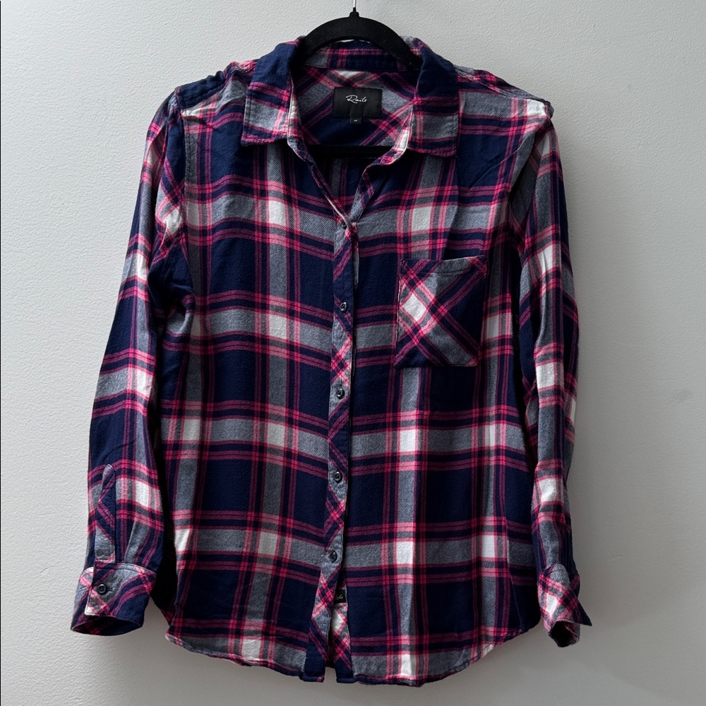 Rails Plaid Shirt in Pink and Blue